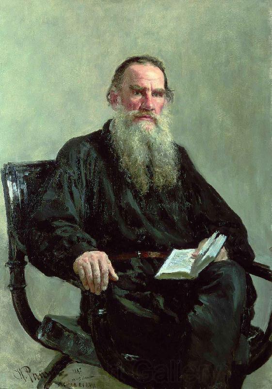 Ilya Repin Portrait of Lev Nikolayevich Tolstoi